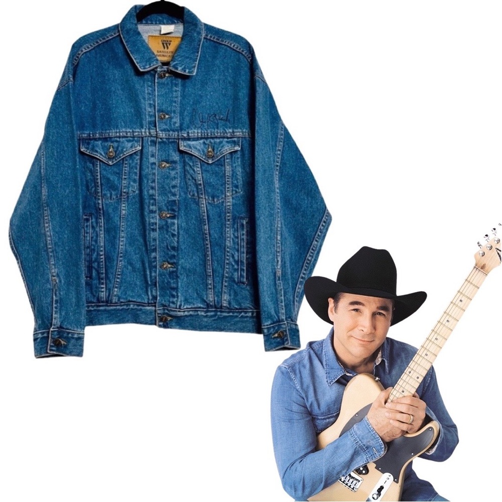 Personally Signed by CLINT BLACK County Music Awards Denim Jacket - Picture 2 of 9